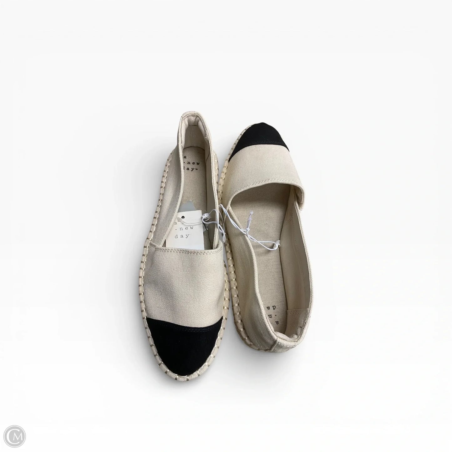 Shoes Flats By A New Day In Black & Cream, Size: 8