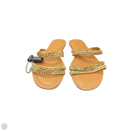 Sandals Flats By J. Crew In Animal Print, Size: 7