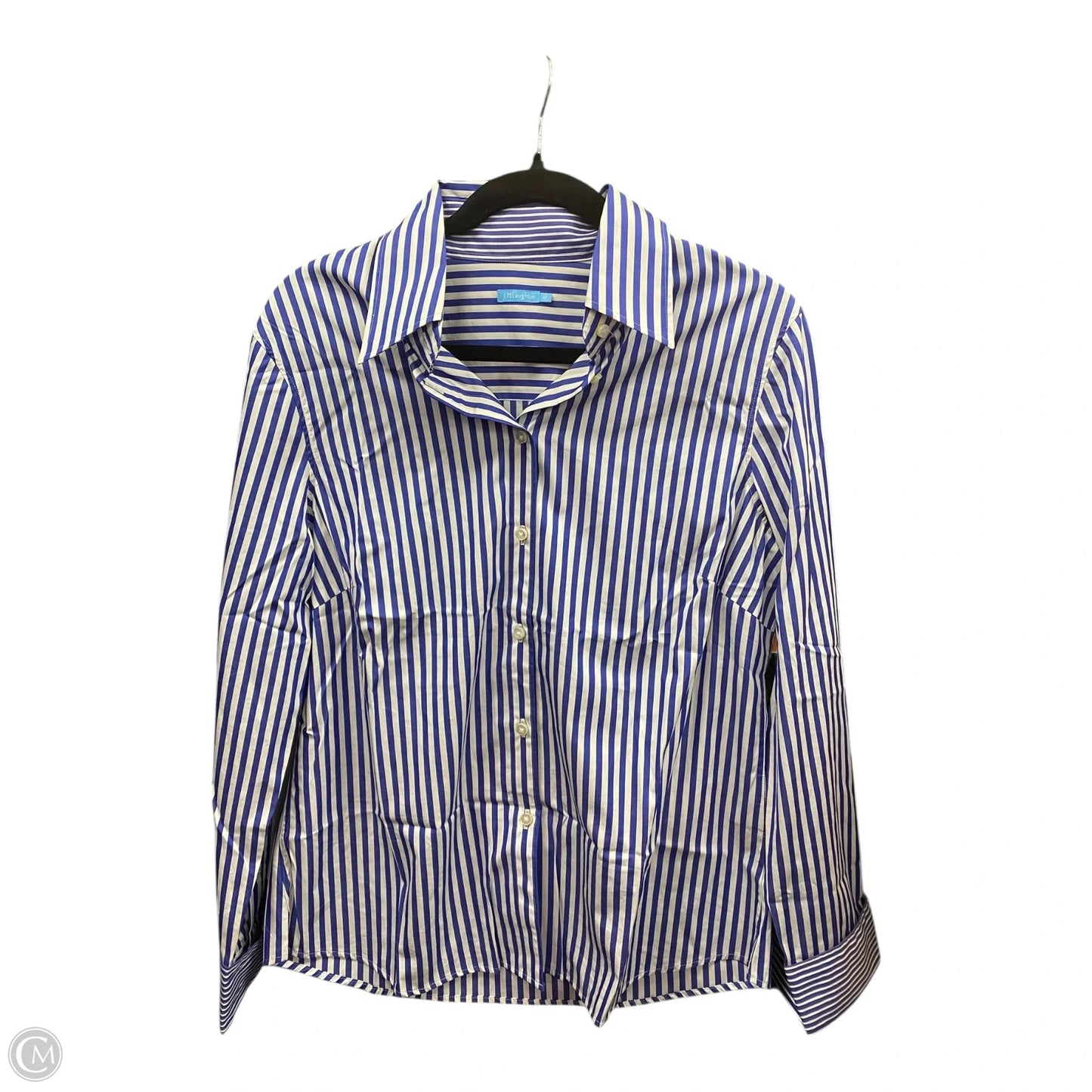 Blouse Long Sleeve By J Mclaughlin In Striped Pattern, Size: 12