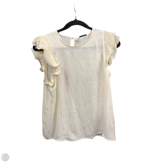 Top Sleeveless By Who What Wear In Cream, Size: S