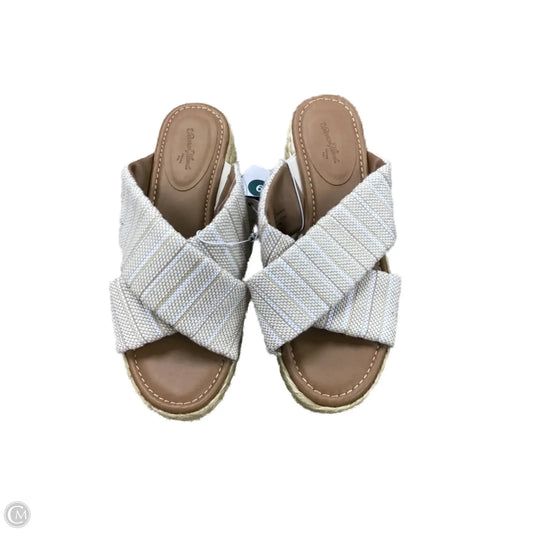 Sandals Heels Wedge By Universal Thread In Tan, Size: 9