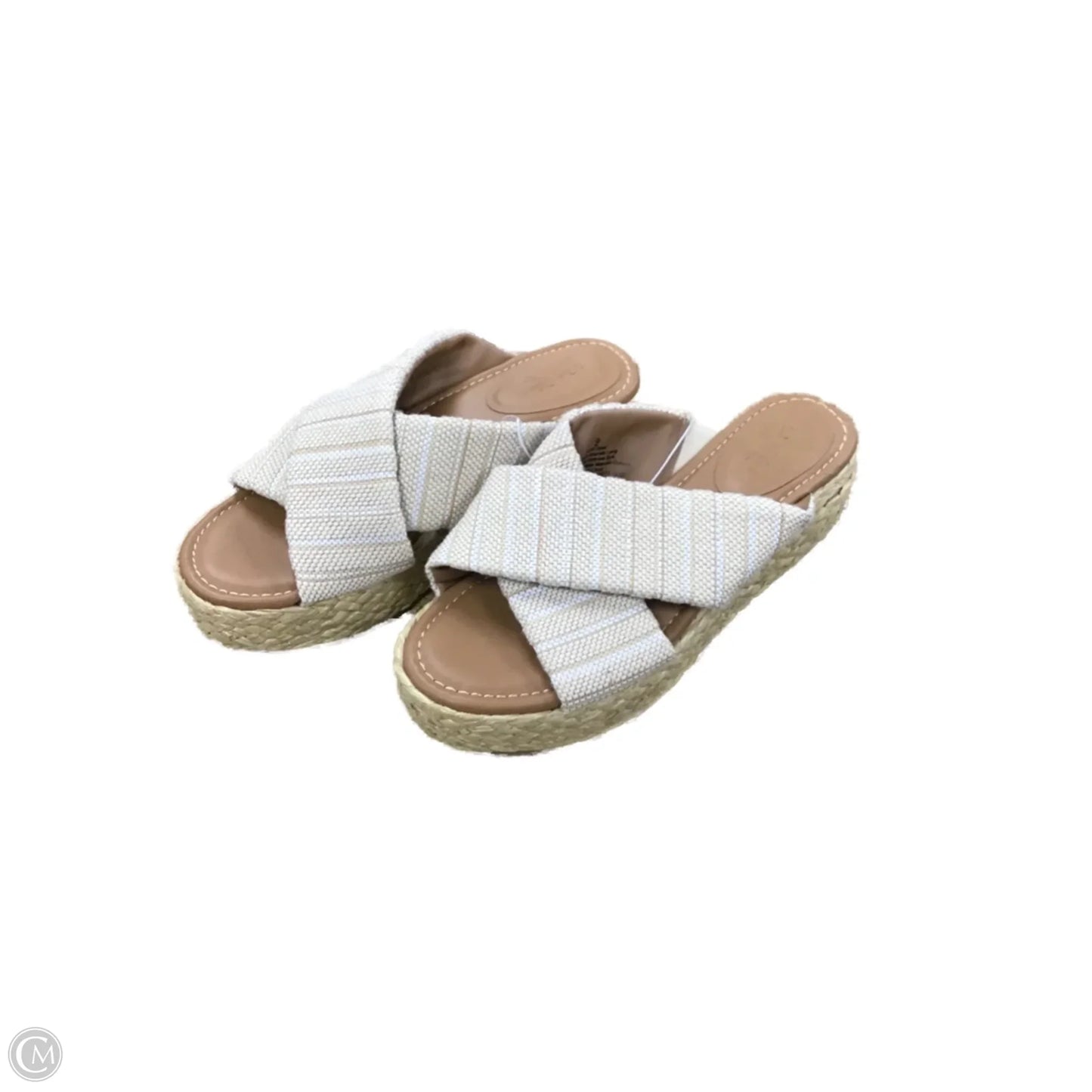 Sandals Heels Wedge By Universal Thread In Tan, Size: 9