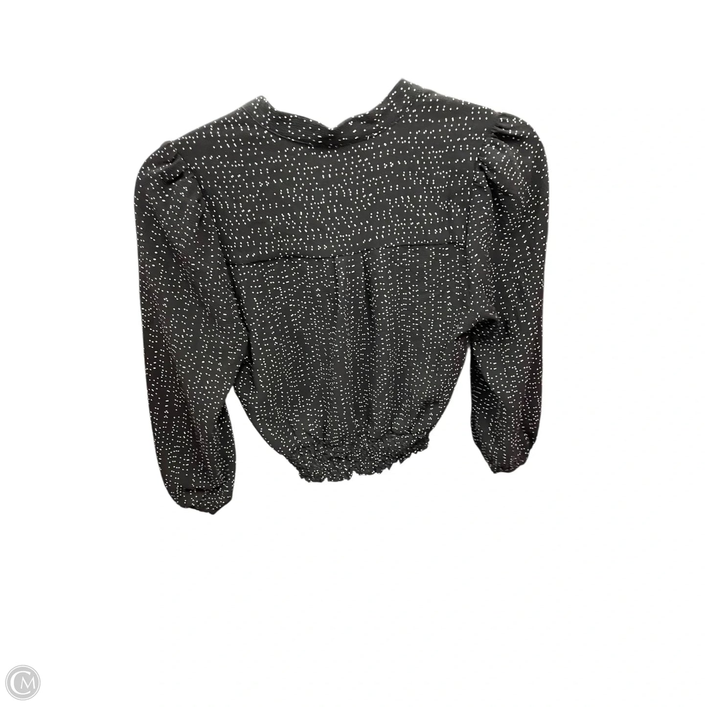 Blouse 3/4 Sleeve By Monteau In Polkadot Pattern, Size: S