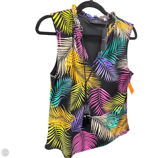 Top Sleeveless By Tahari In Tropical Print, Size: M