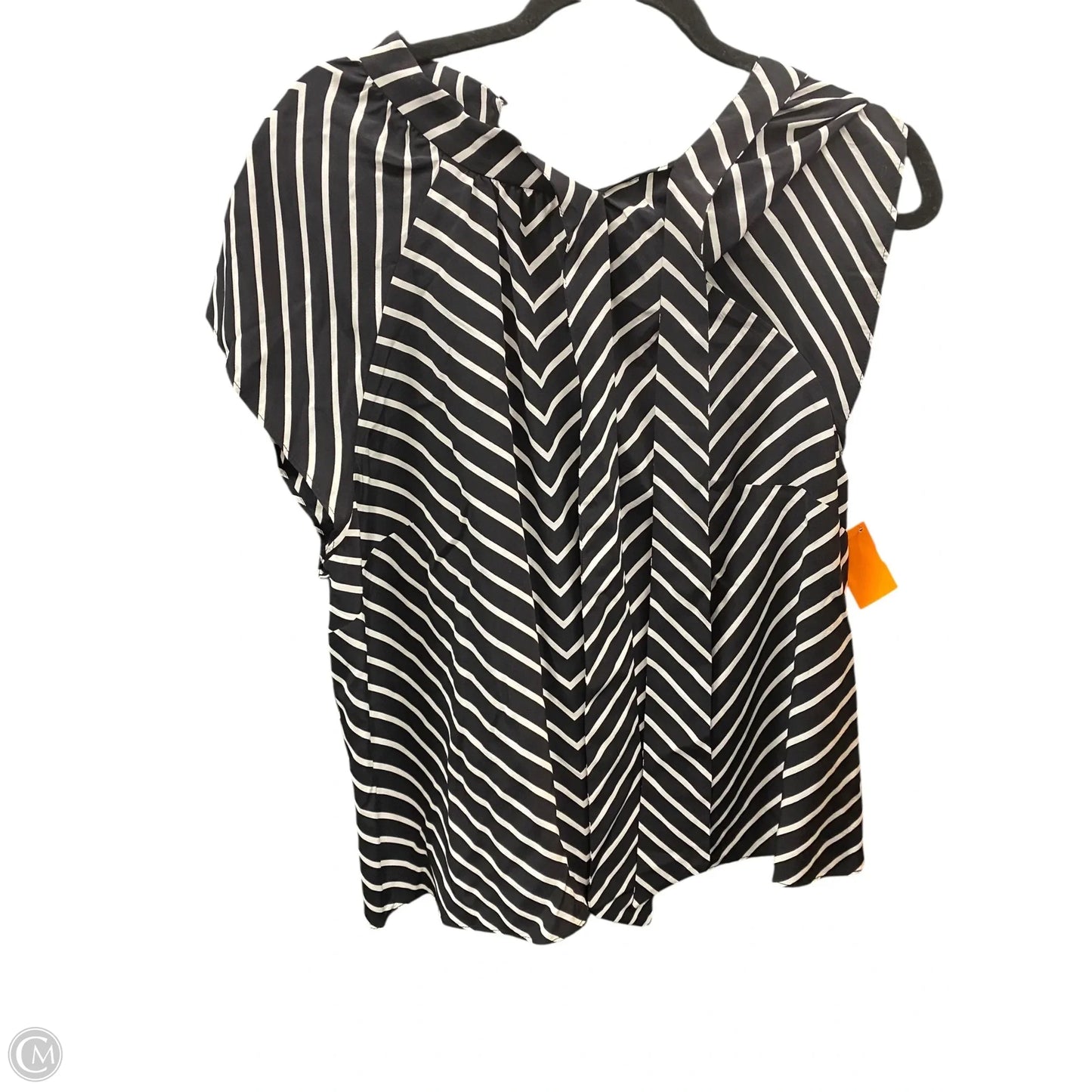 Blouse Short Sleeve By Talbots In Striped Pattern, Size: Xlp