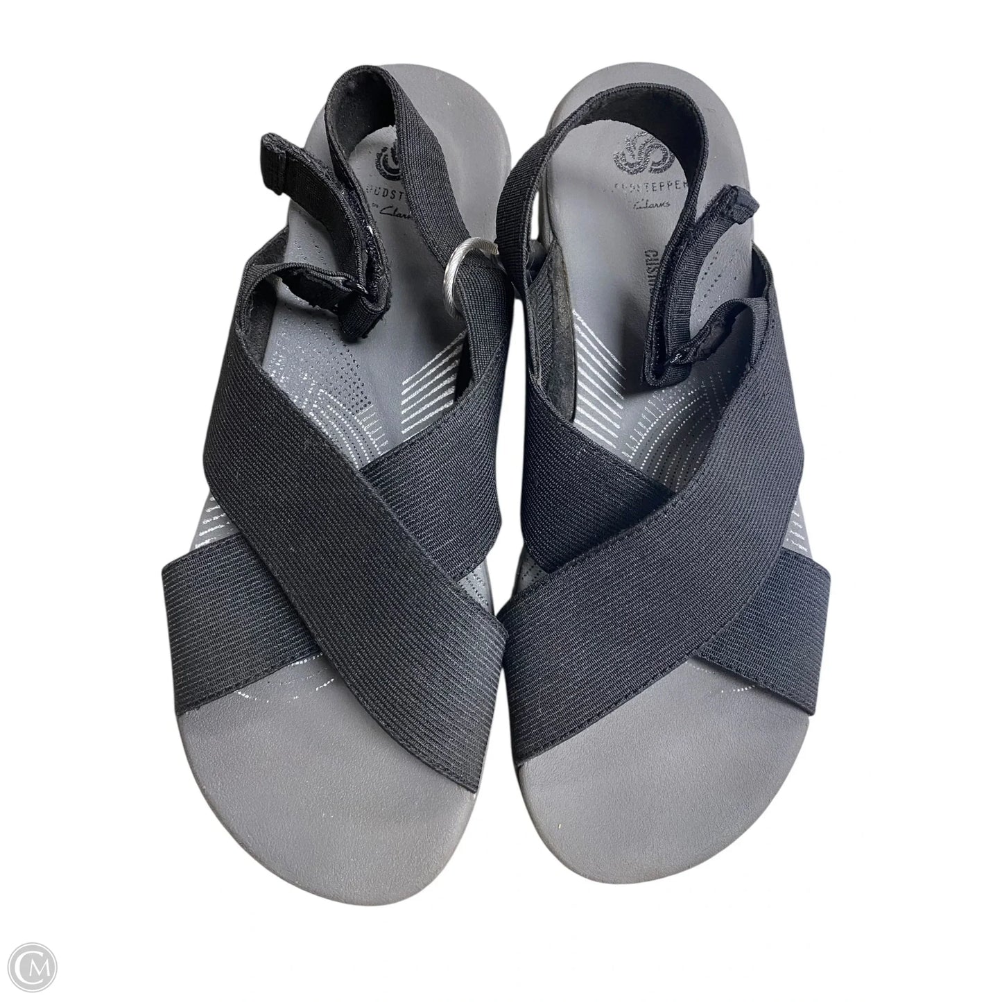 Sandals Heels Platform By Clarks In Black, Size: 8