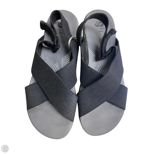 Sandals Heels Platform By Clarks In Black, Size: 8