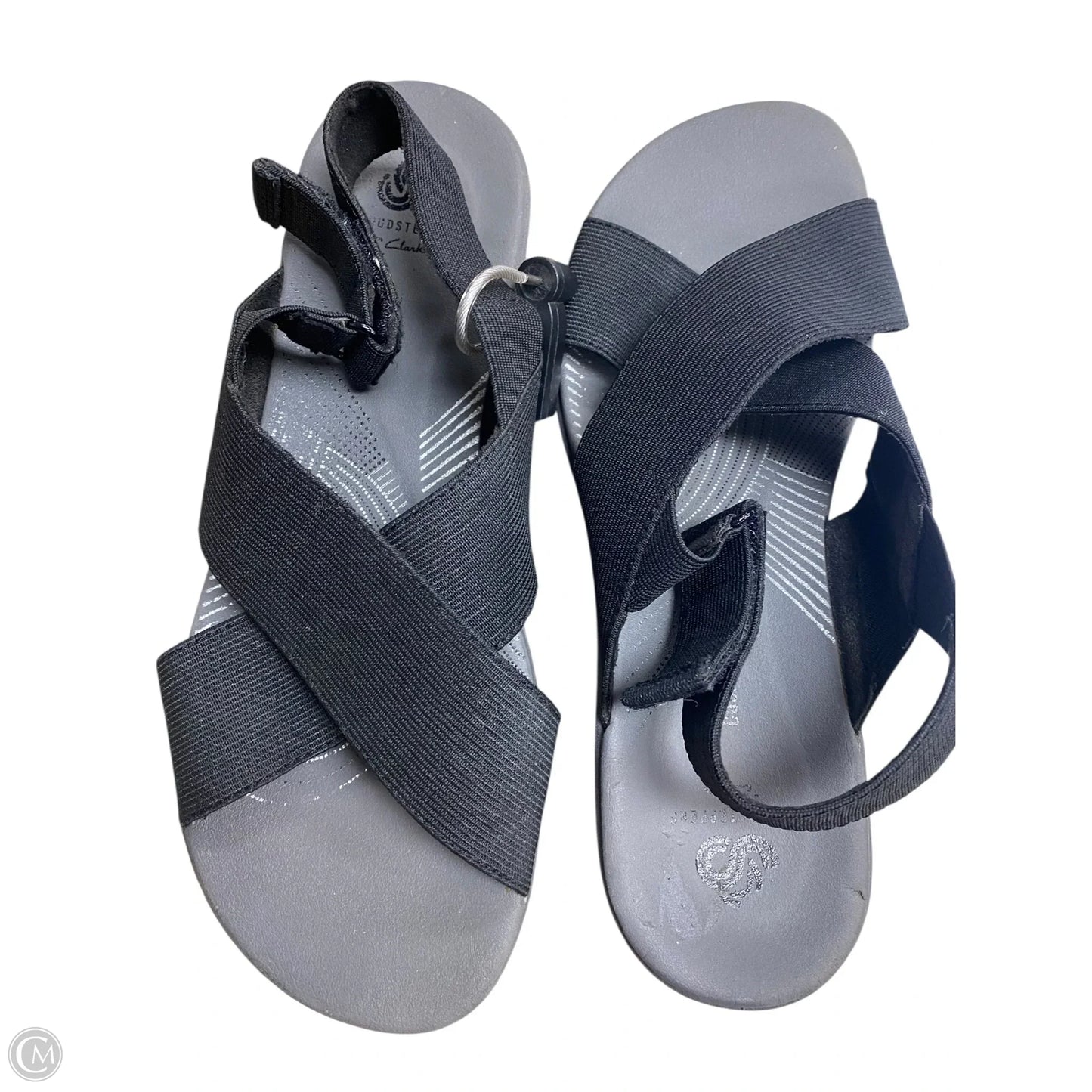 Sandals Heels Platform By Clarks In Black, Size: 8