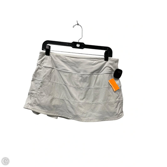 Athletic Skirt By Lululemon In White, Size: 8