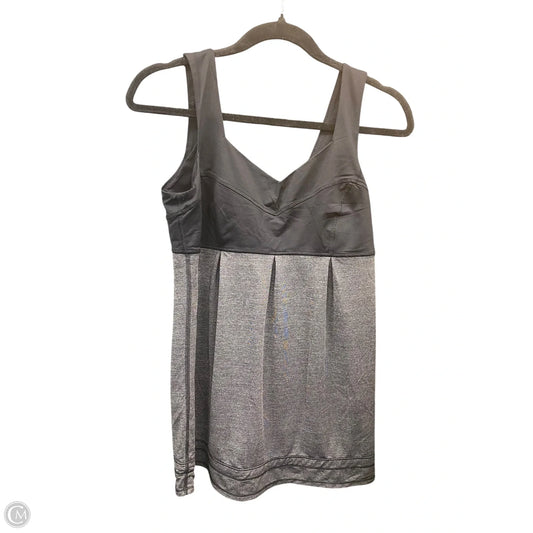 Athletic Tank Top By Lululemon In Black & Grey, Size: 8