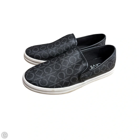 Shoes Flats By Calvin Klein In Black & White, Size: 7.5