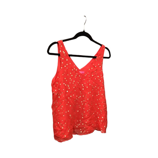 Blouse Designer By Lilly Pulitzer In Gold & Red, Size: S