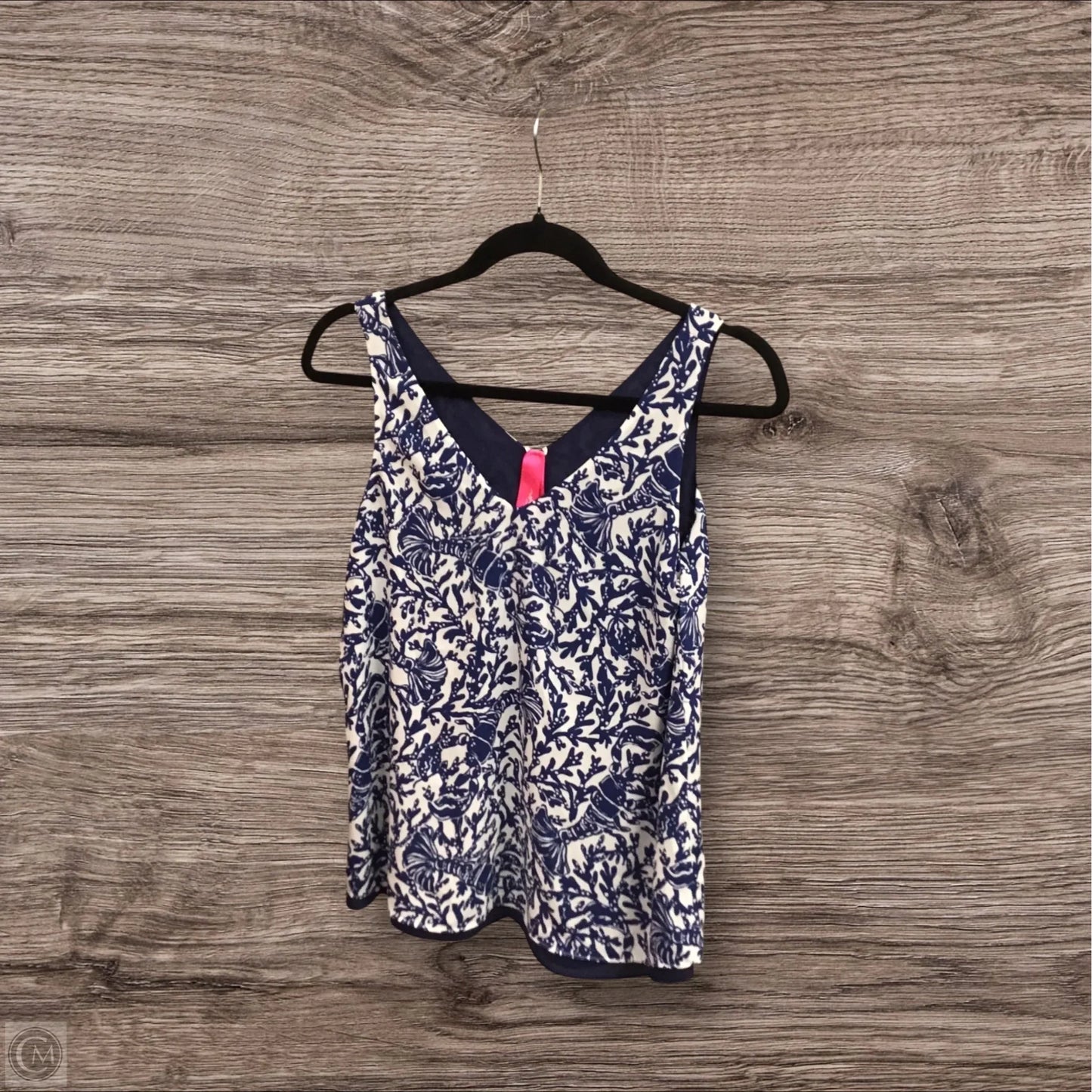 Blouse Designer By Lilly Pulitzer In Blue & White, Size: Xxs