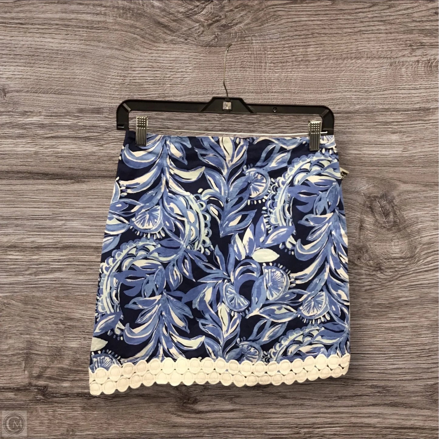 Skirt Designer By Lilly Pulitzer In Blue & White, Size: 2