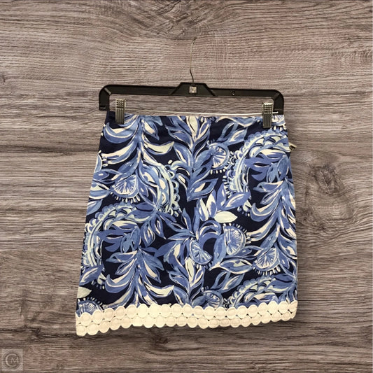 Skirt Designer By Lilly Pulitzer In Blue & White, Size: 2