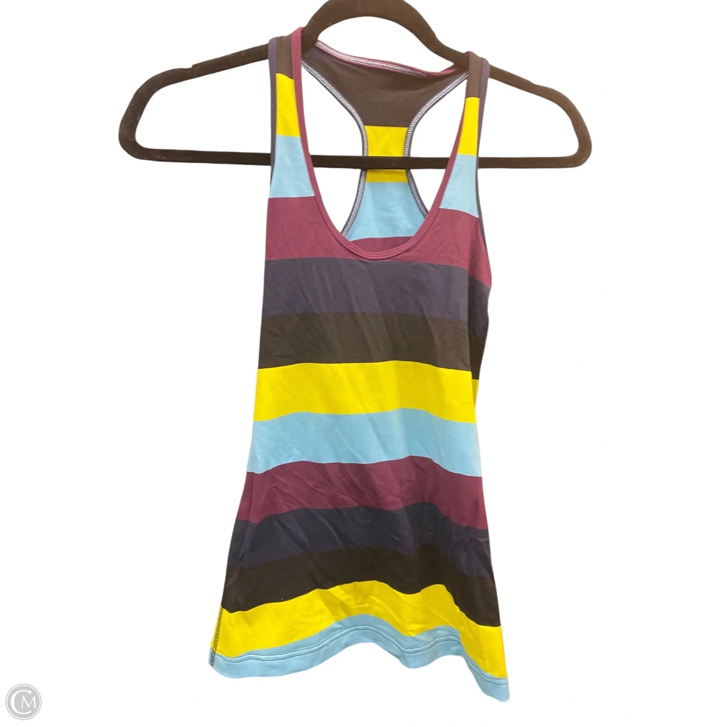 Athletic Tank Top By Lululemon In Striped Pattern, Size: S