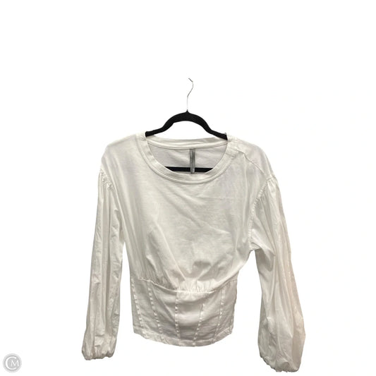Top Long Sleeve By Anthropologie In White, Size: S