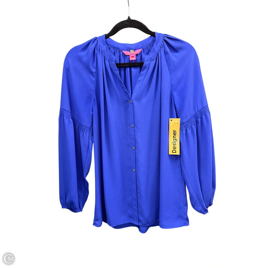 Blouse Designer By Lilly Pulitzer In Blue, Size: Xs