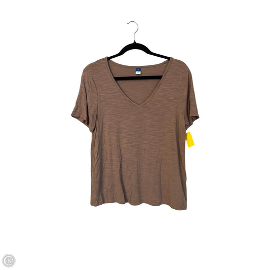 Top Short Sleeve By Old Navy In Tan, Size: M