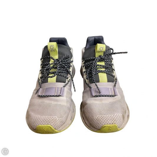 Shoes Athletic By On Cloud In Purple & Yellow, Size: 7.5