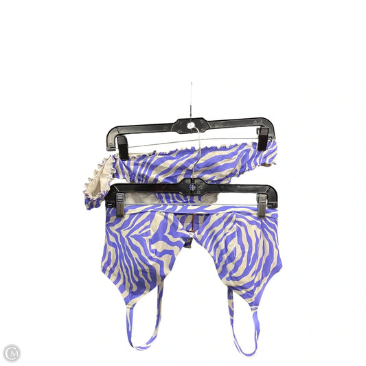 Swimsuit 2pc By Shade & Shore In Purple & White, Size: L