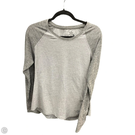 Athletic Top Long Sleeve Crewneck By The North Face In Grey, Size: M