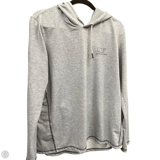 Athletic Top Long Sleeve Hoodie By Vineyard Vines In Grey, Size: Xl