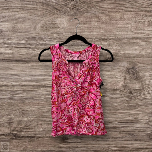 Top Sleeveless Designer By Lilly Pulitzer In Pink & Red, Size: S