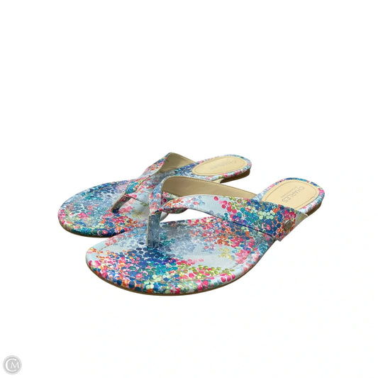 Sandals Flip Flops By Charles David In Floral Print, Size: 11