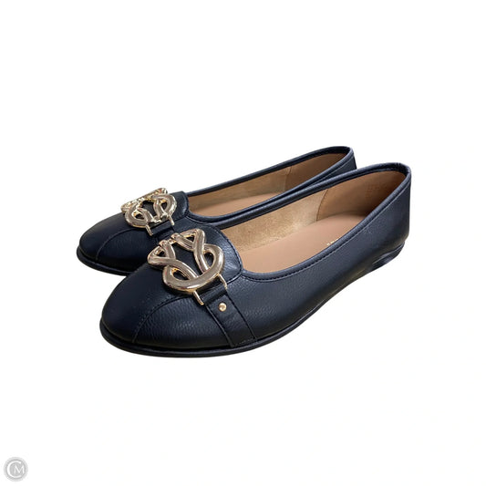Shoes Flats By Aerosoles In Black & Gold, Size: 8