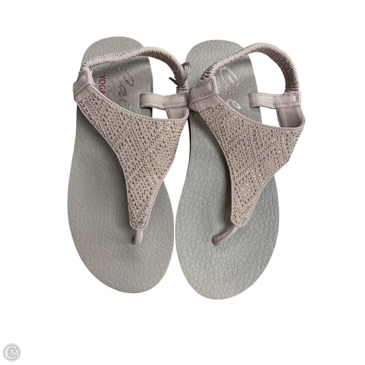 Sandals Flats By Skechers In Rose Gold, Size: 7