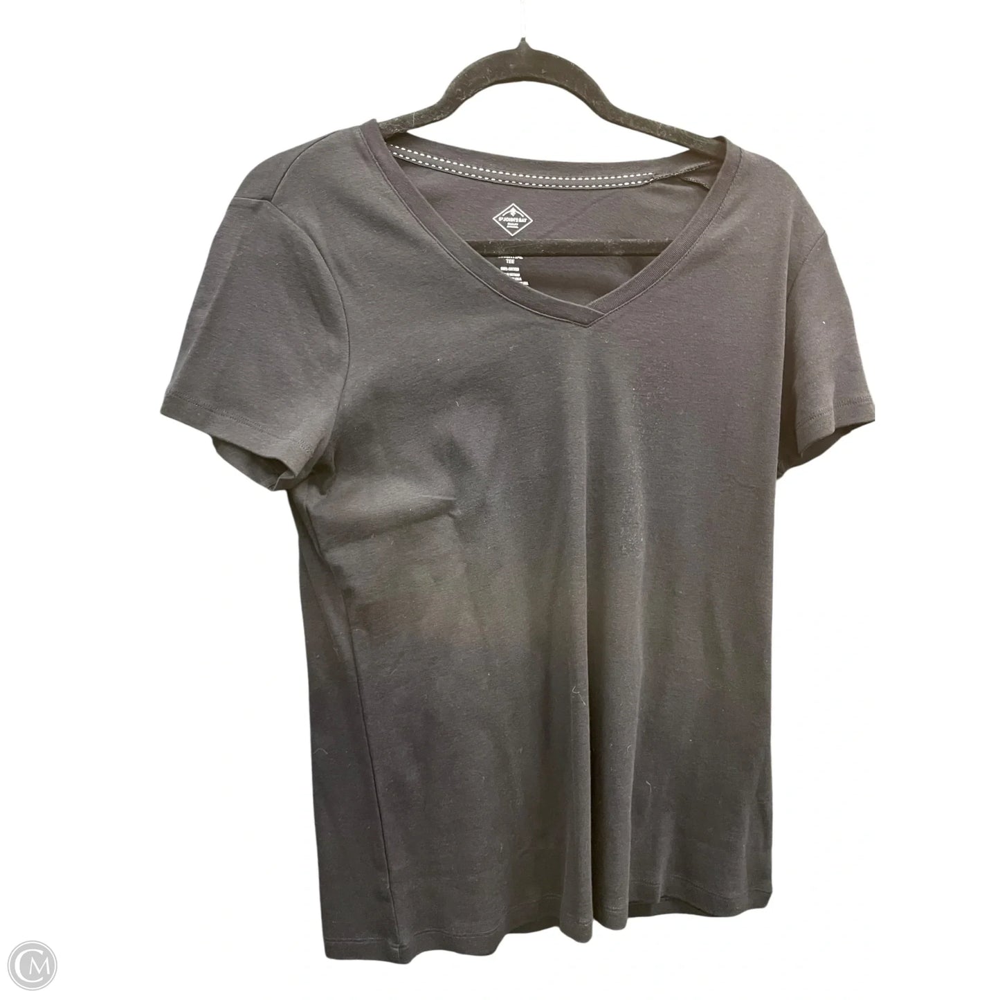 Top Short Sleeve Basic By St Johns Bay In Black, Size: L