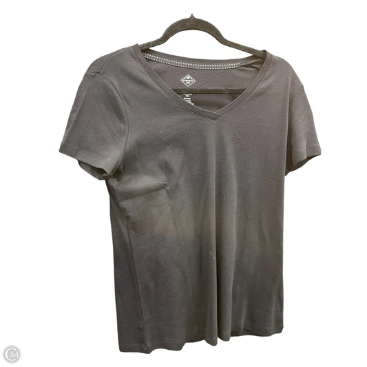 Top Short Sleeve Basic By St Johns Bay In Black, Size: L