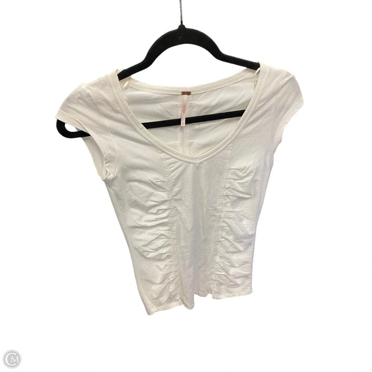 Top Short Sleeve By Free People In Cream, Size: S