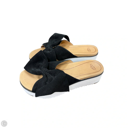 Sandals Designer By Ugg In Black, Size: 7.5