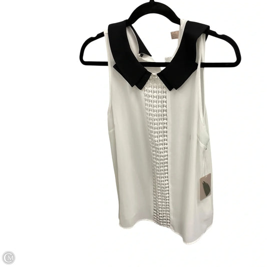 Blouse Sleeveless By Forever 21 In Black & White, Size: L