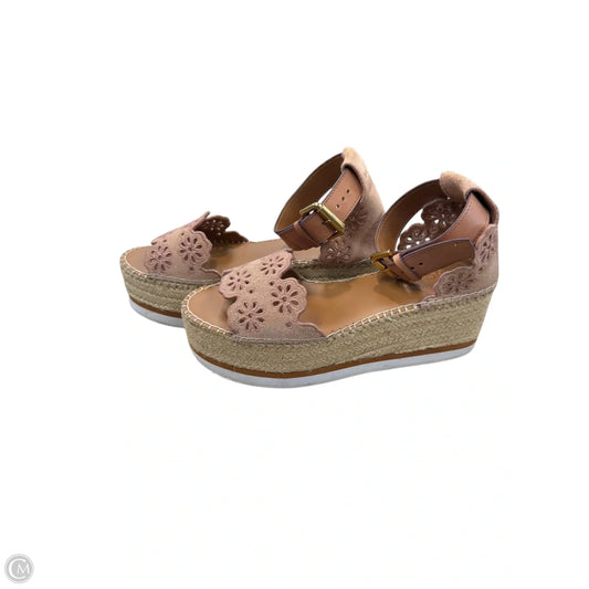 Sandals Designer By See By Chloe In Tan, Size: 7.5