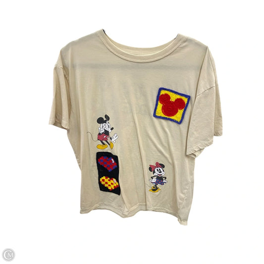Top Short Sleeve Basic By Disney In Tan, Size: Xl