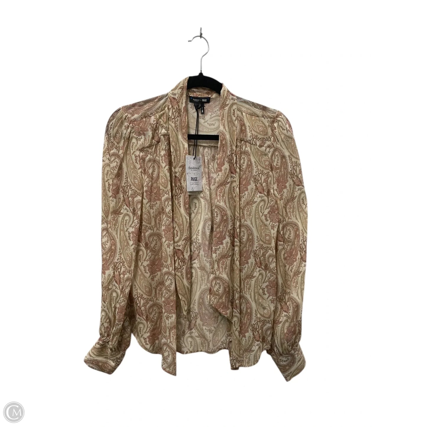 Blouse Long Sleeve By Paige In Paisley Print, Size: S