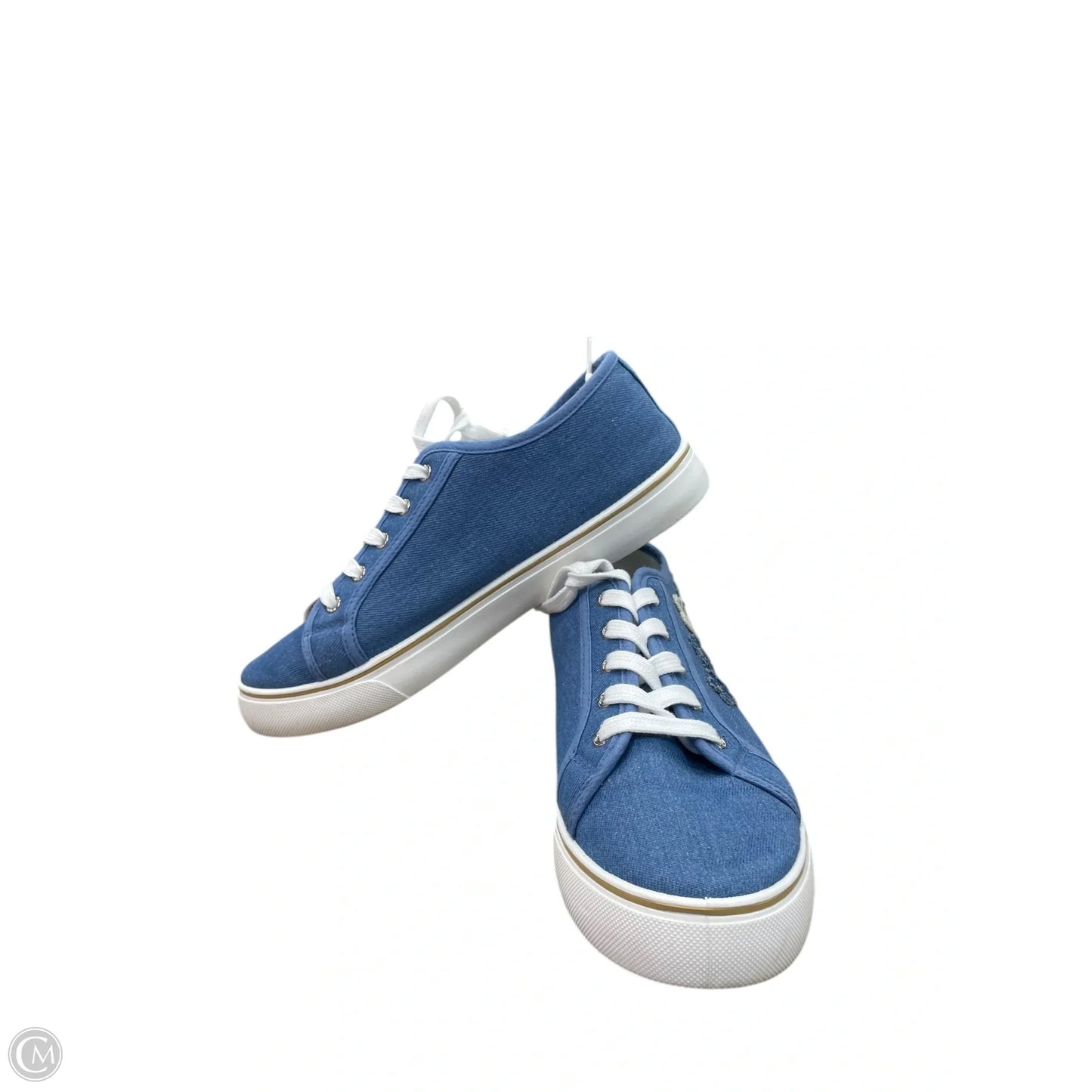 Shoes Sneakers By Cato In Blue, Size: 10