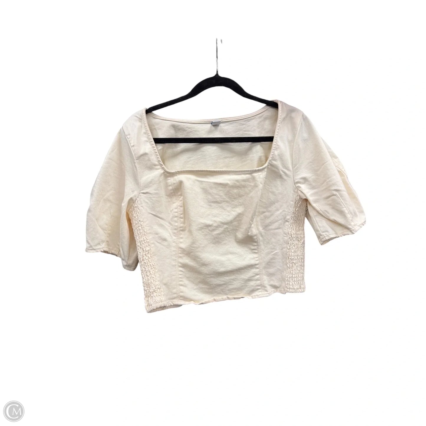 Top Short Sleeve By Old Navy In Cream, Size: L