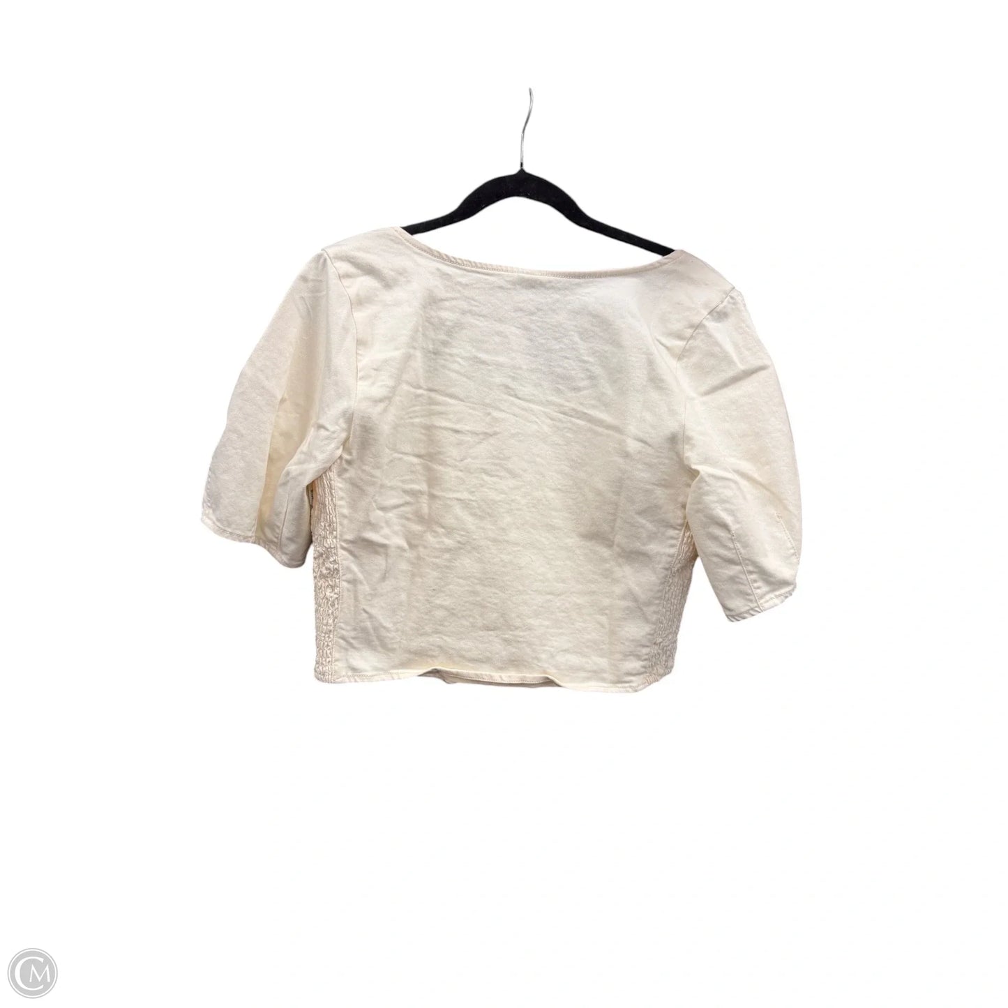 Top Short Sleeve By Old Navy In Cream, Size: L