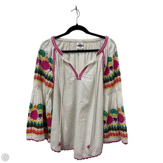 Top 3/4 Sleeve By Ivy Jane In Multi-colored, Size: M