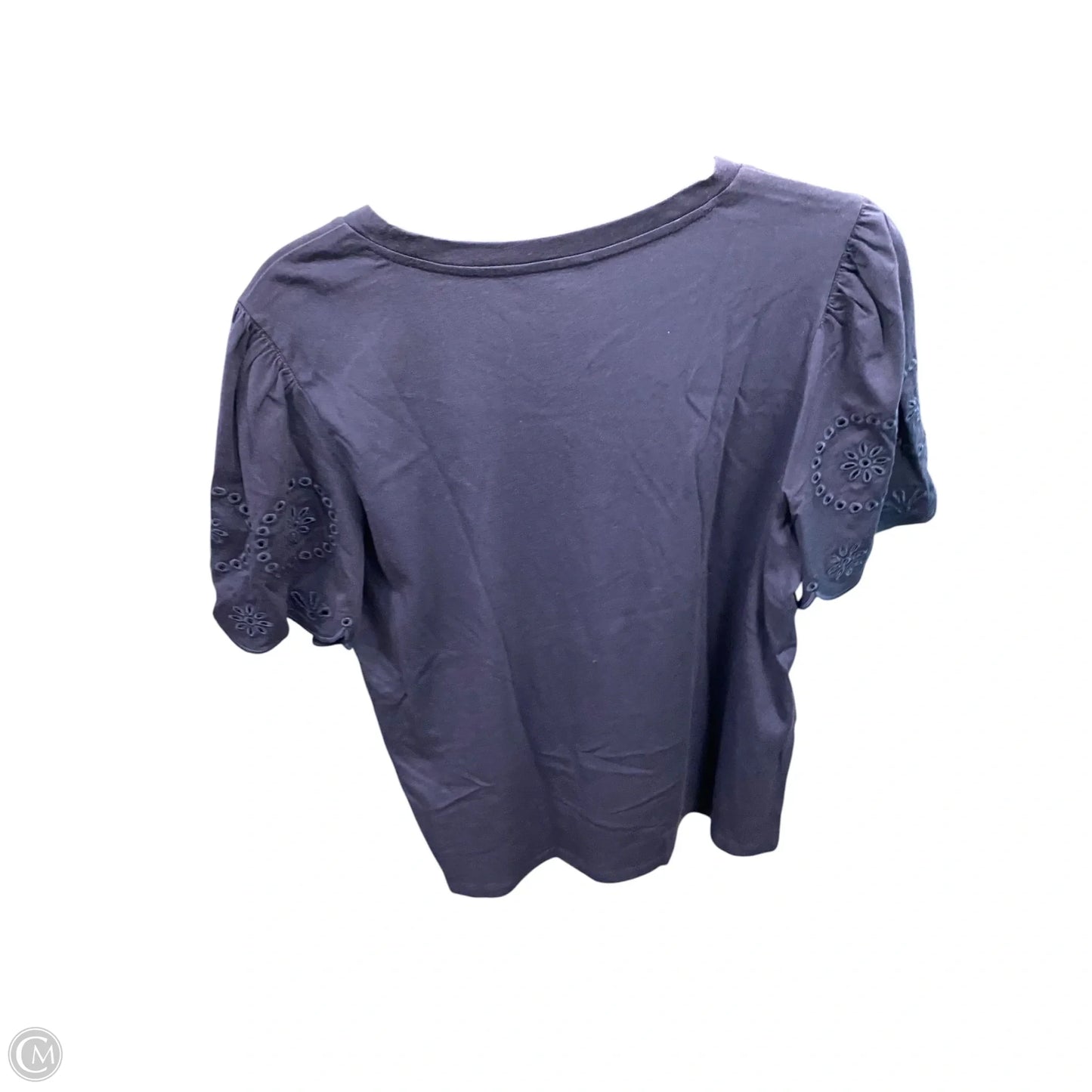 Top Short Sleeve By Draper James In Navy, Size: L