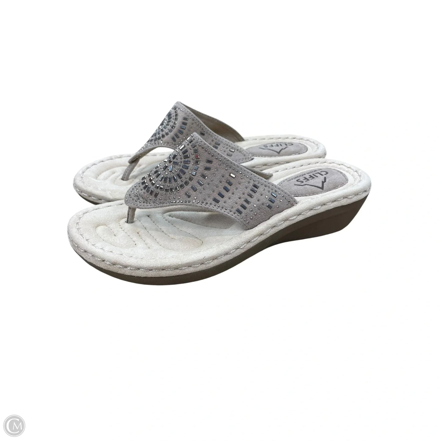 Sandals Heels Wedge By White Mountain In Tan, Size: 6.5