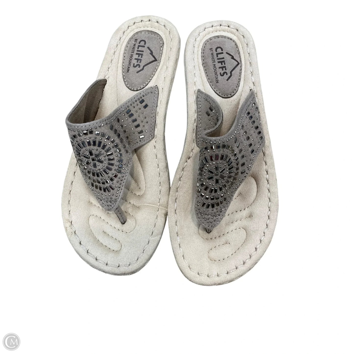Sandals Heels Wedge By White Mountain In Tan, Size: 6.5