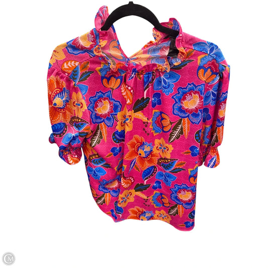 Blouse Short Sleeve By Ali Miles In Floral Print, Size: S