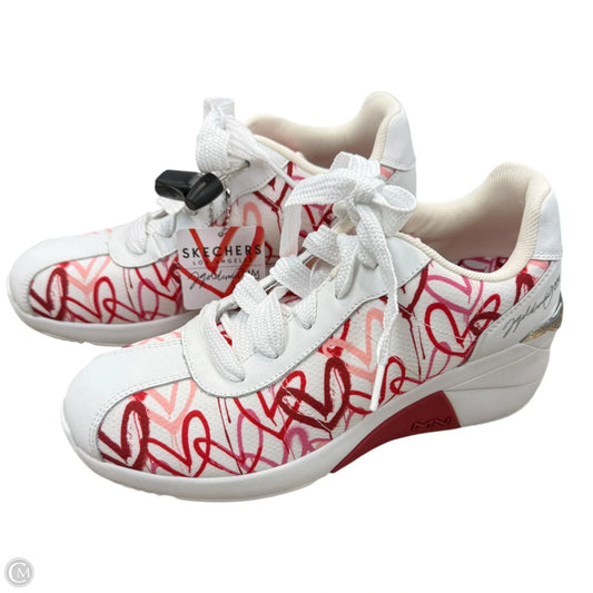 Shoes Sneakers By Skechers In Red & White, Size: 9