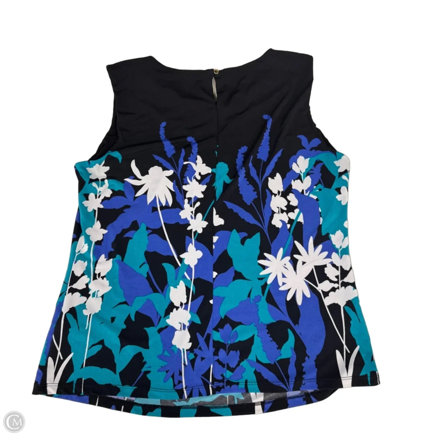 Top Sleeveless By Calvin Klein In Floral Print, Size: Xlp