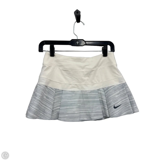 Athletic Skort By Nike Apparel In Cream & Grey, Size: Xs